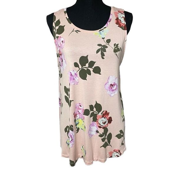 Apt 9 Pink Floral Swing Tank - Picture 1 of 6